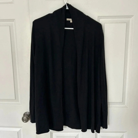 Joan Vass black cardigan sweater size medium - Picture 2 of 5